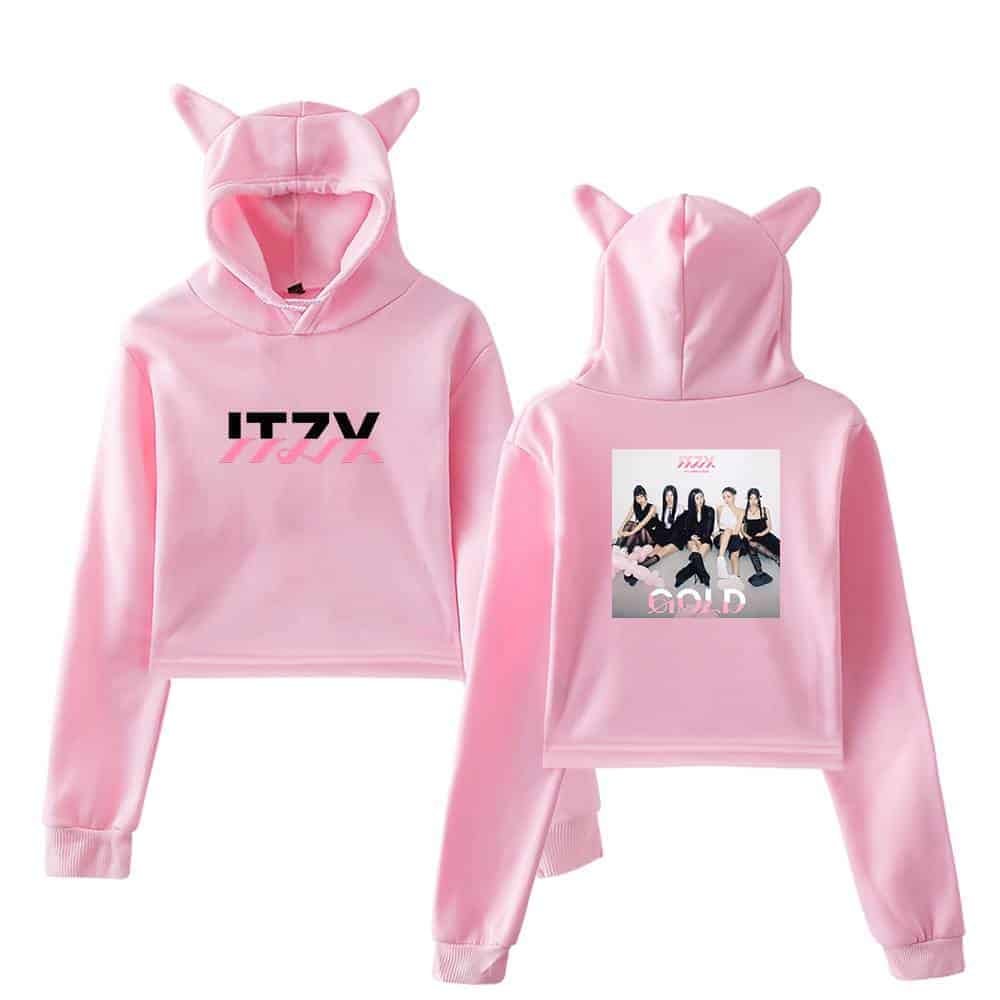 Itzy Gold Cropped Hoodie #3 - Image 5