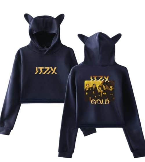Itzy Gold Cropped Hoodie #2