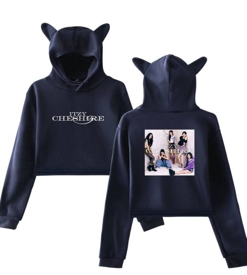 Itzy Chesire Cropped Hoodie #3