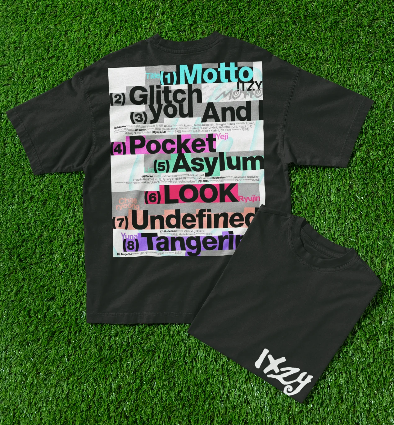 ITZY Black Wordmark T-Shirt - Image 2