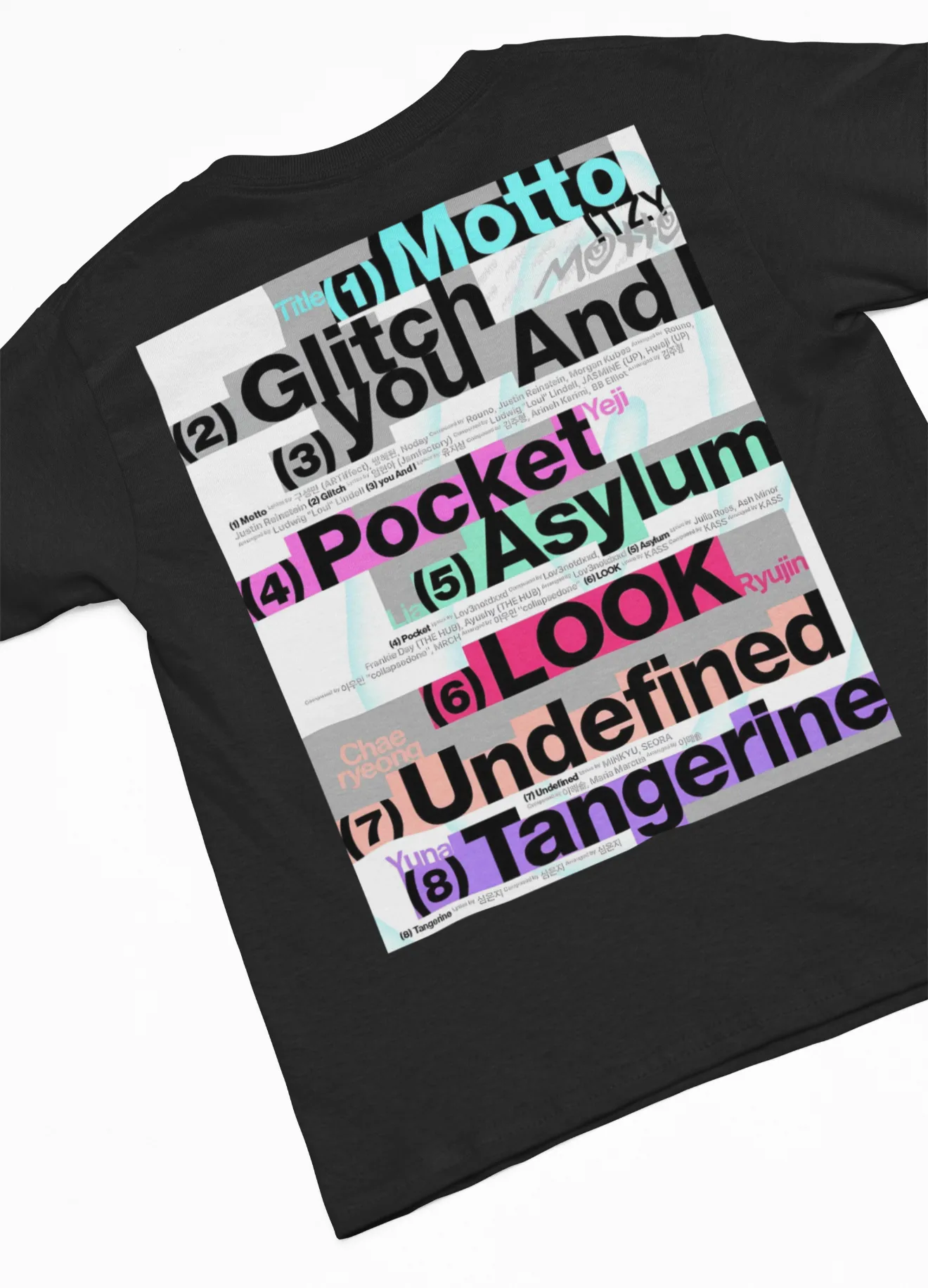 ITZY Black Wordmark T-Shirt - Image 3