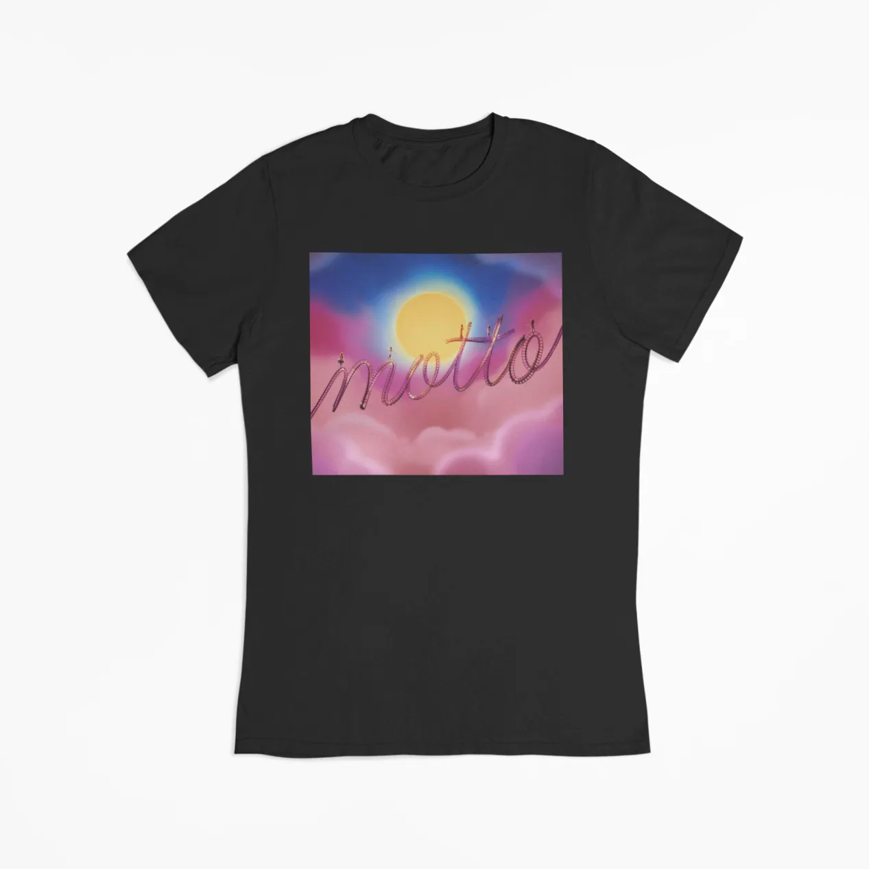 ITZY Black Motto Skyline T-Shirt