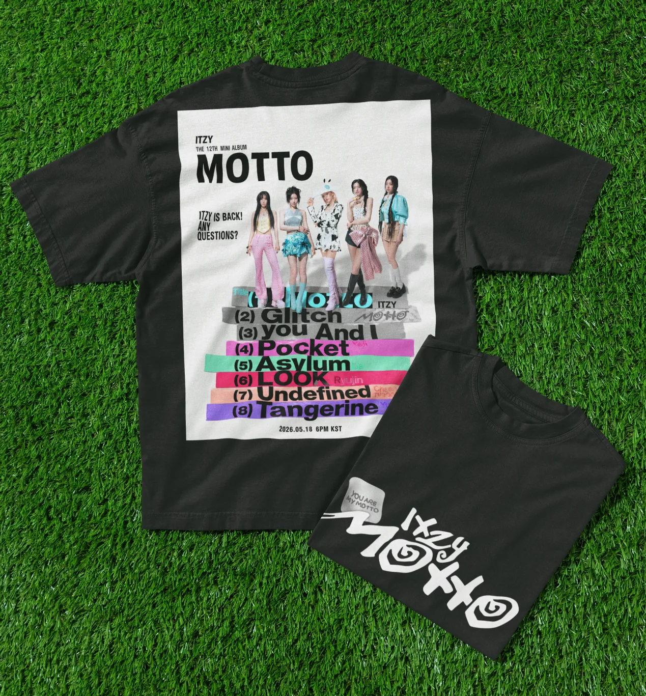 ITZY Black You Are My Motto T-Shirt - Image 2